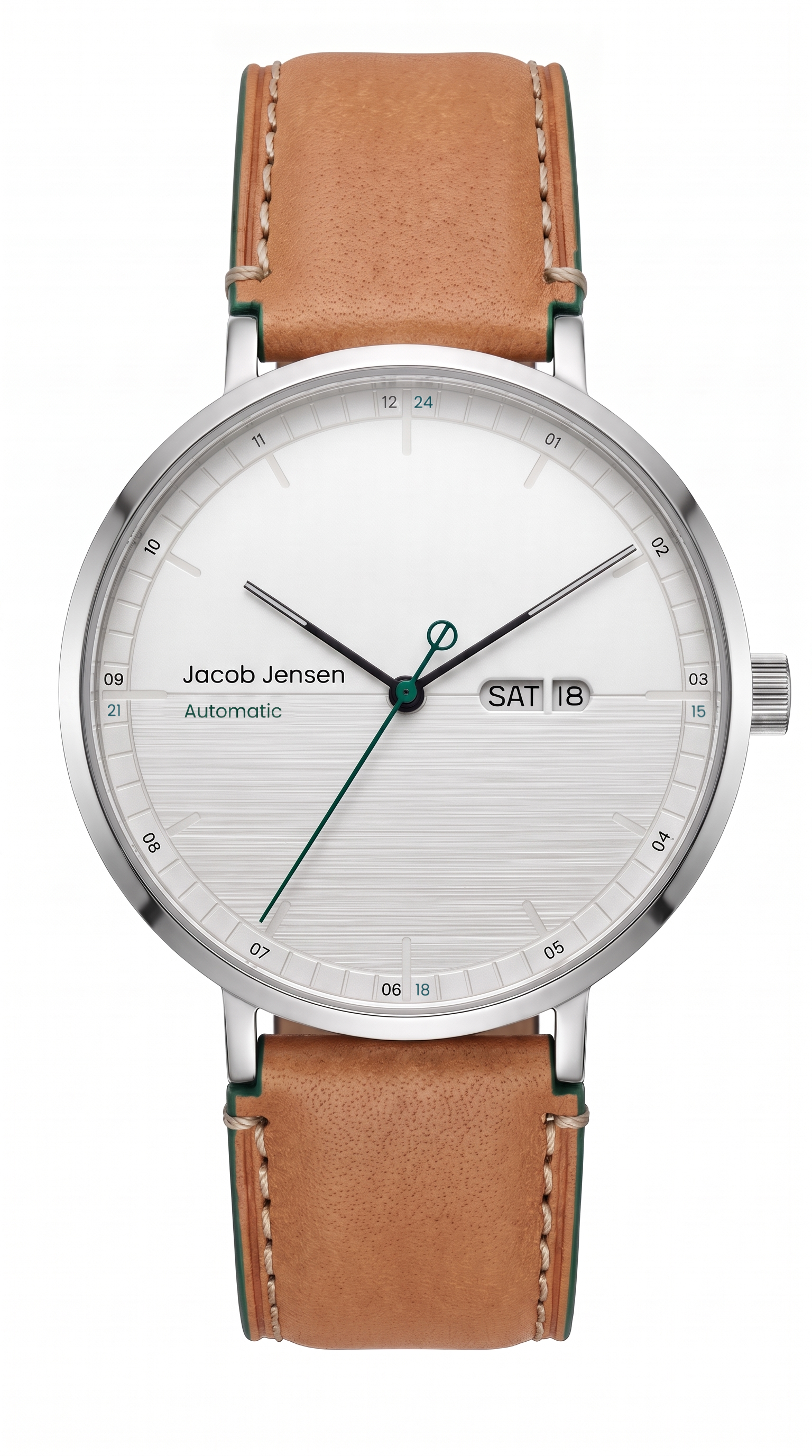 Front view of the Jacob Jensen Aekvator watch