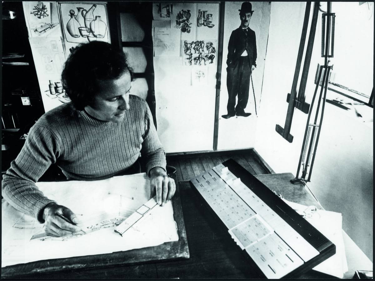 Jacob Jensen working in his studio