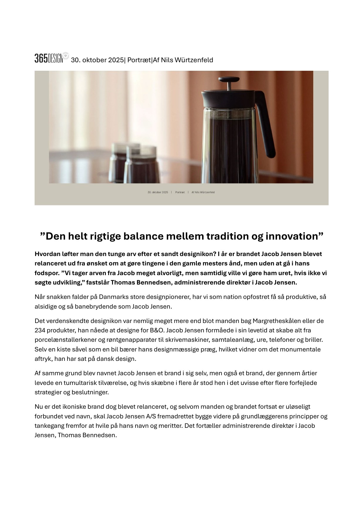 Den helt rigtige balance mellem tradition og innovation, page 1 of 6