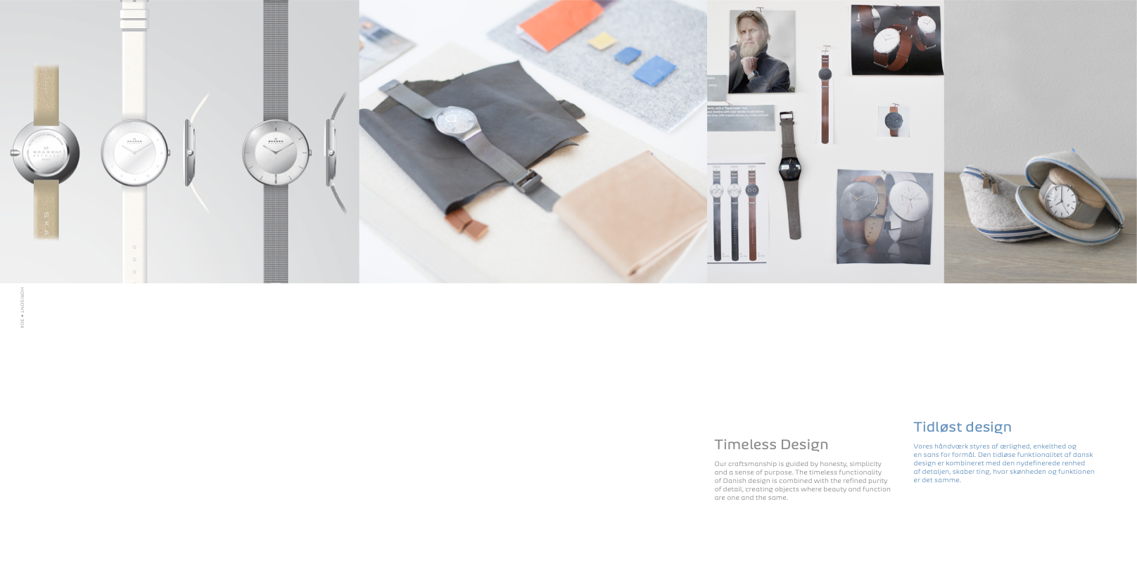SKAGEN product system showing watches, jewellery and leather goods