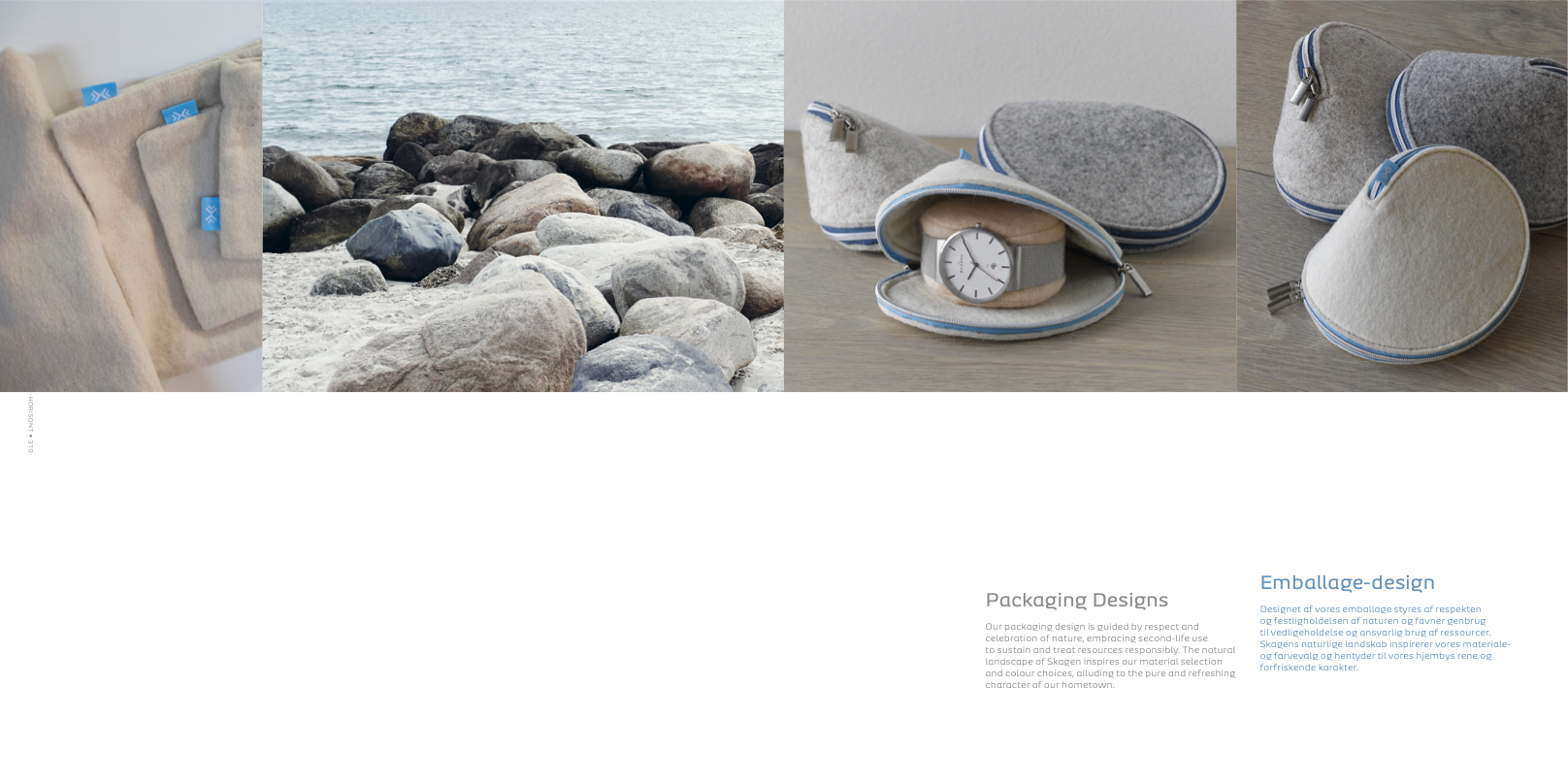 Horisont spread showing second-life packaging concepts in natural materials